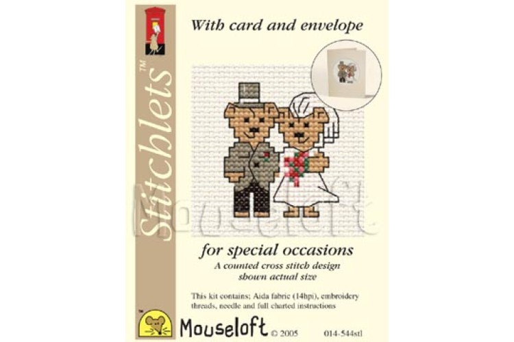 Bride & Groom Card Stitch Kit