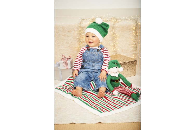 Christmas Baby Toy, Blanket & Hat Pattern DK 9577
