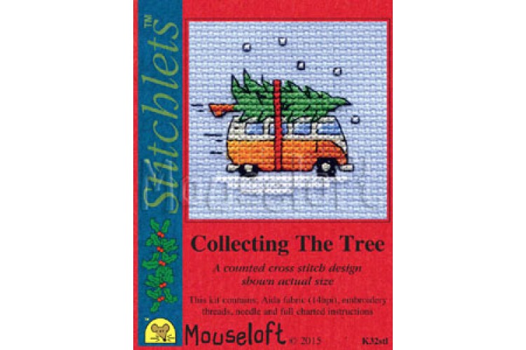 Collecting The Tree Christmas Card Stitch Kit