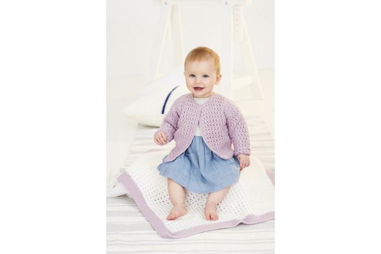 Crochet Baby Cardigan & Blanket 9533