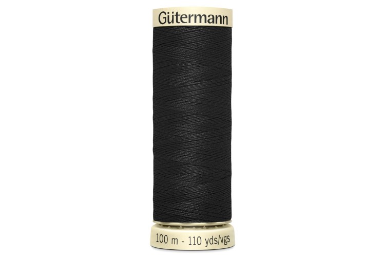 Gutermann Sew All Thread Col 000 Black 100m 