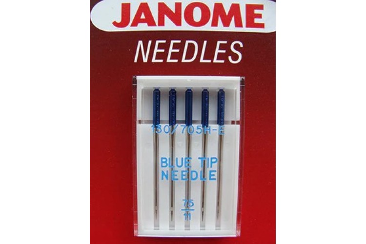 Janome Blue Tipped Needles 11/75 Pack of 5