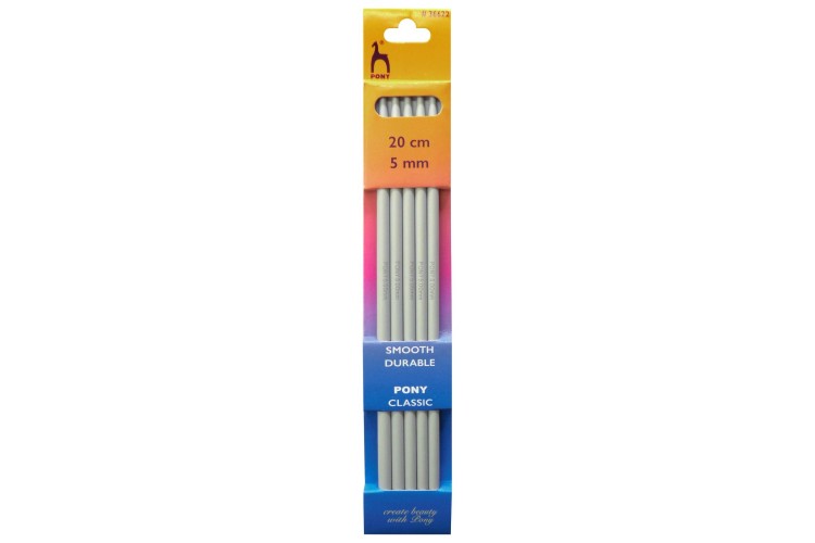 Knitting Needles, Double Ended, Set of 5, 5mm x 20cm (P36622)