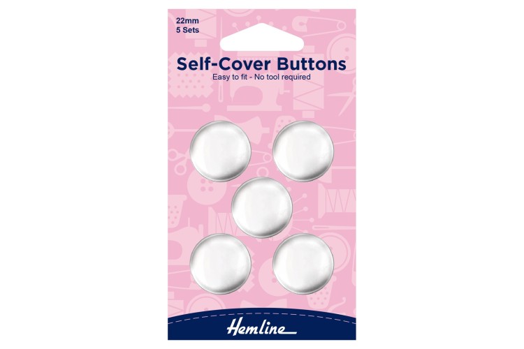 Metal Self Cover Buttons 22mm H473.22