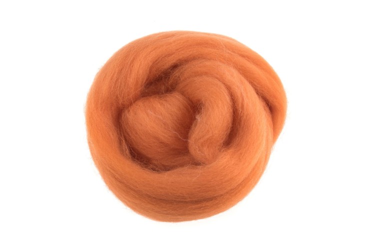 Natural Wool Roving 10g Orange (FW10.305)