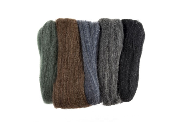Natural Wool Roving Melange (FW50.AS8)