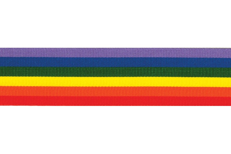 Ribbon Rainbow Stripe 10mm (60003-1)