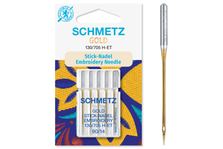 Schmetz Gold Embroidery Needle 90/14