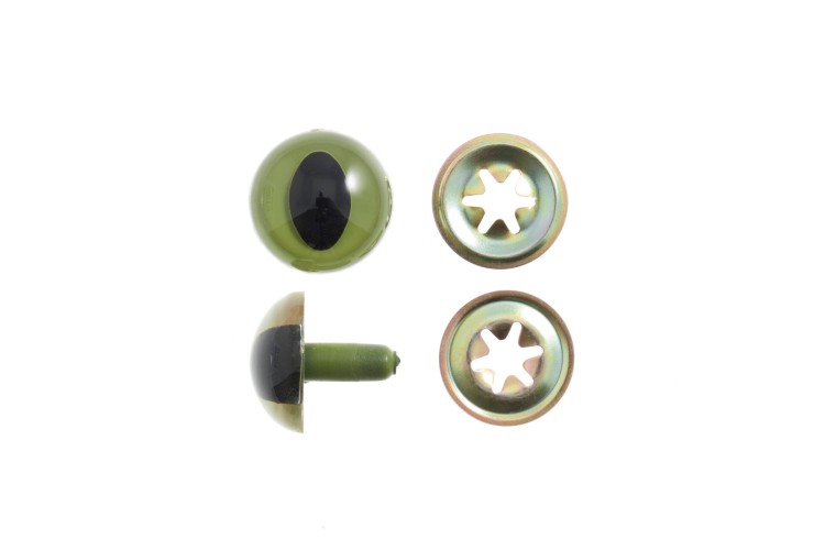 Toy Eyes Cats 12mm Green 6pk